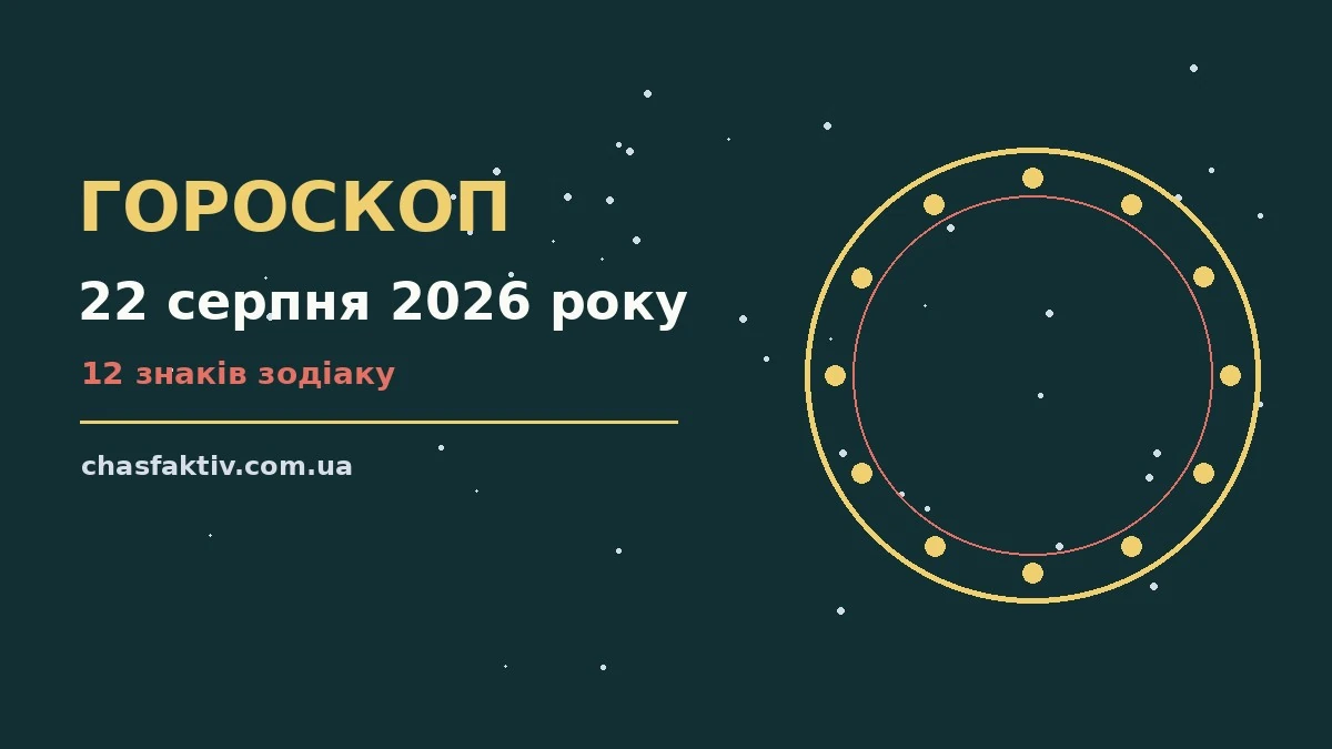 Зоряне небо над міською терасою, ілюстрація до гороскопу на 22 серпня 2026 року