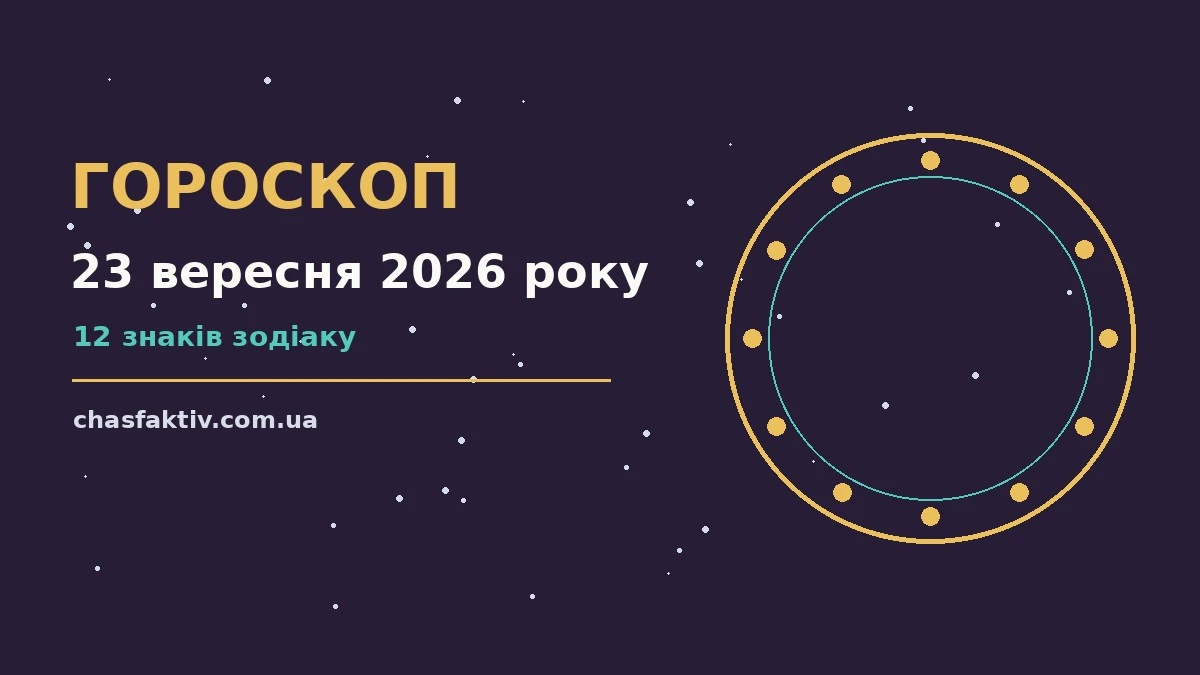 Космічна ілюстрація до гороскопу на 23 вересня 2026 року: зірки, знаки Зодіаку та затишна чашка кави на столі