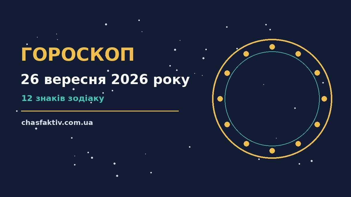 Зоряний гороскоп на 26 вересня 2026 року на тлі ранкового неба