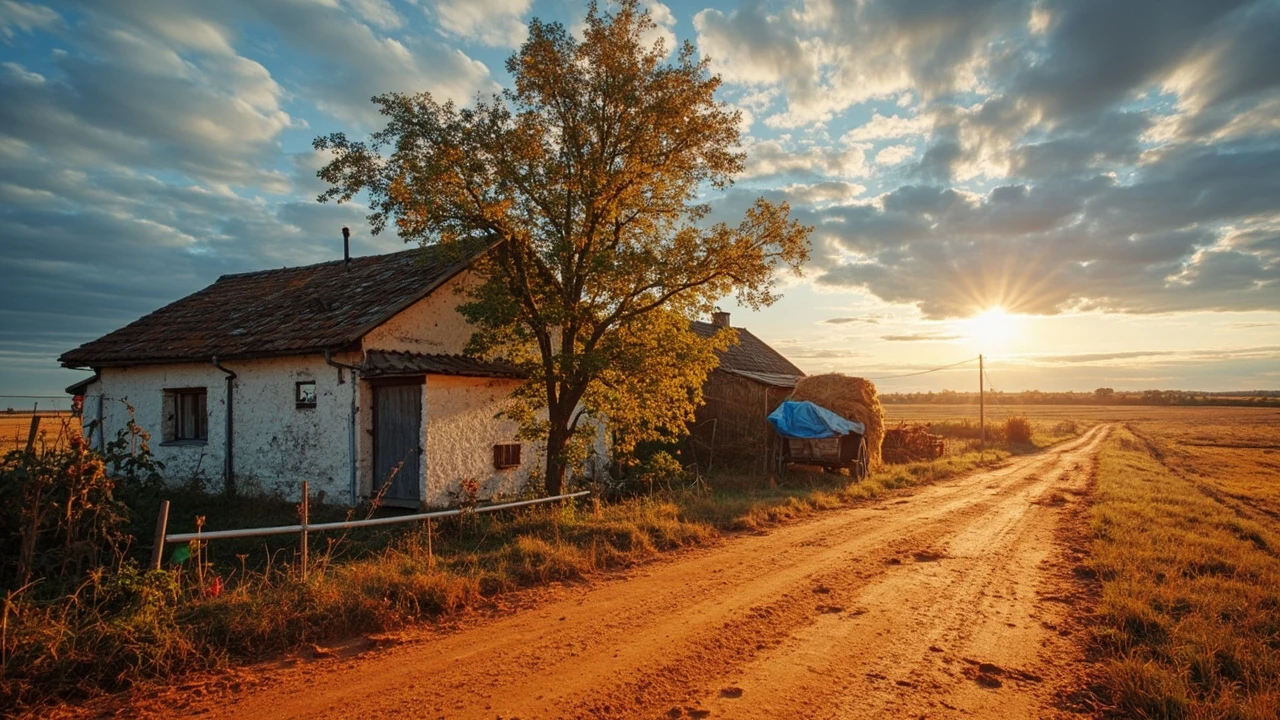 погода в Кубее — осінній пейзаж села в Одеській області