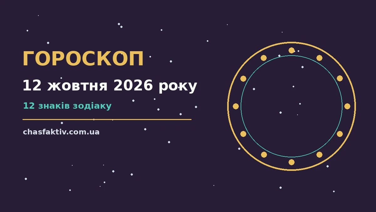 Щоденний гороскоп на 12 жовтня 2026 року: планування, навчання, завершення справ