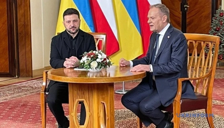 Архівне фото Дональда Туска та/або Володимира Зеленського